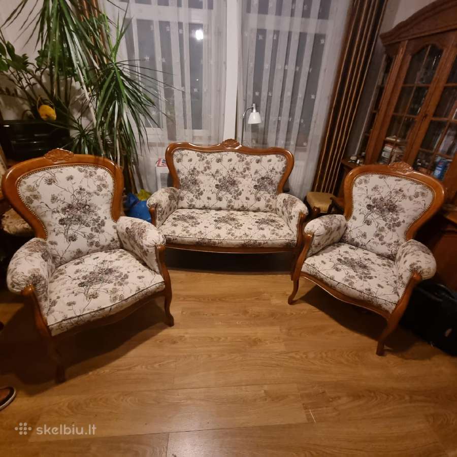 Retro st,super stovio minkštas dvisėdis+2 foteliai - nuotraukos Nr. 11