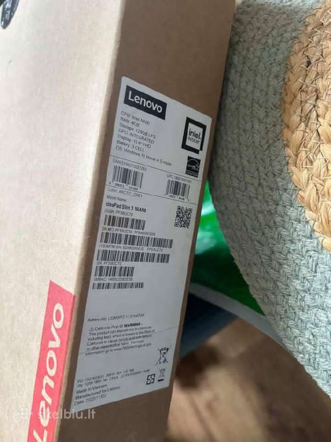 Lenovo Ideapad Slim 3 15.6 / Intel N100 / 4gb - nuotraukos Nr. 2