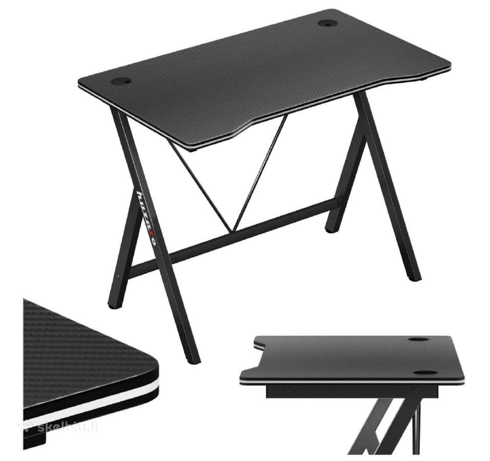 "Huzaro Hero 1.4 Gaming Desk Black" stalas - nuotraukos Nr. 3