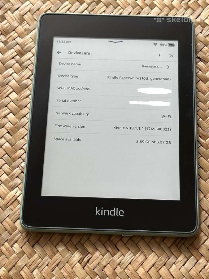 Kindle Paperwhite 10th Generation (ad free) - nuotraukos Nr. 2