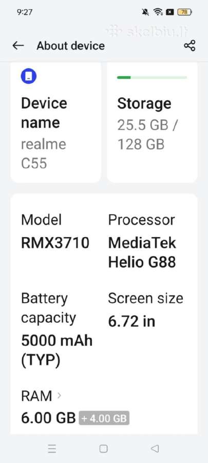 Realme C55 - nuotraukos Nr. 9