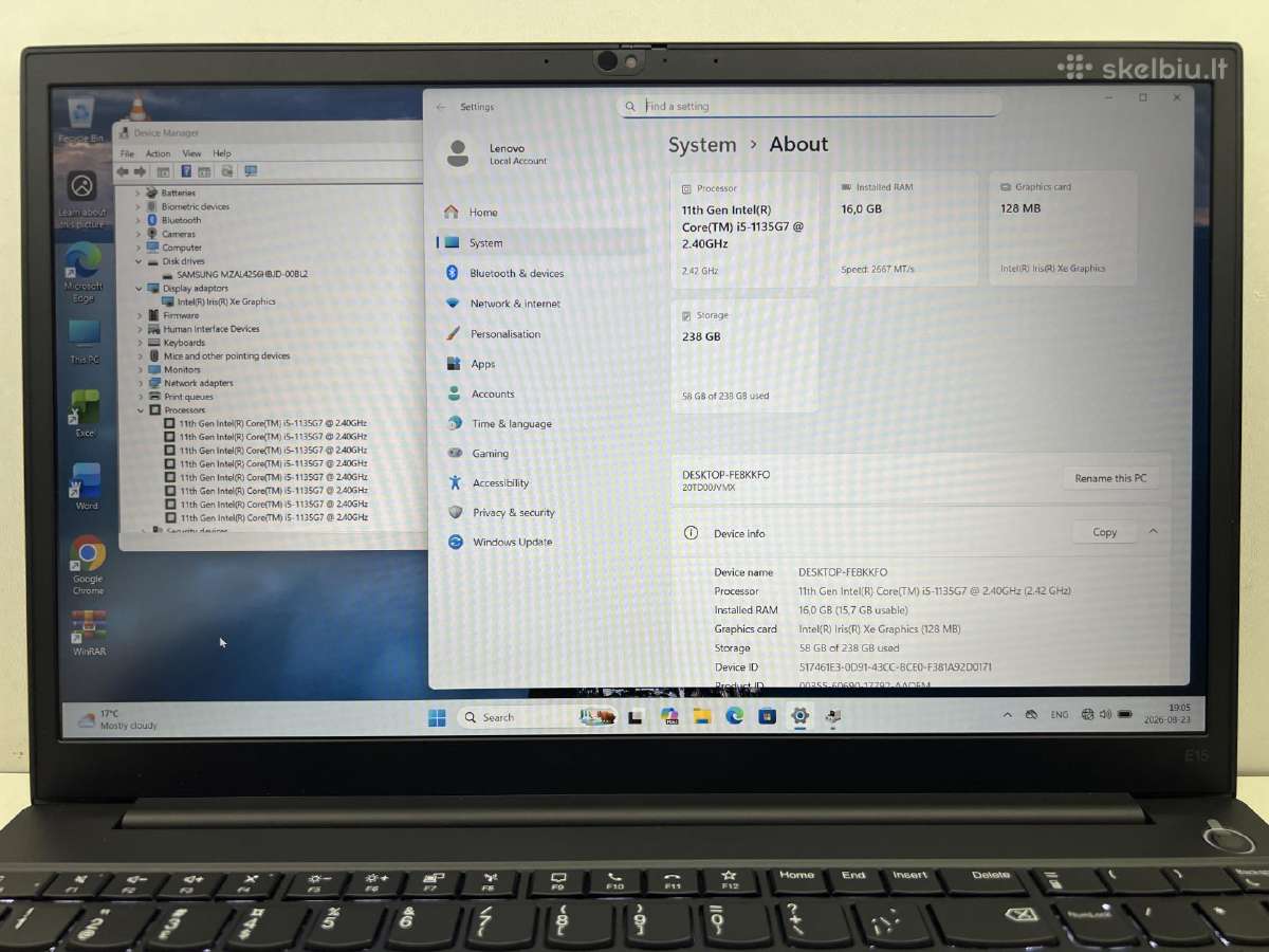 Lenovo thinkpad E15 gen 2 - nuotraukos Nr. 2