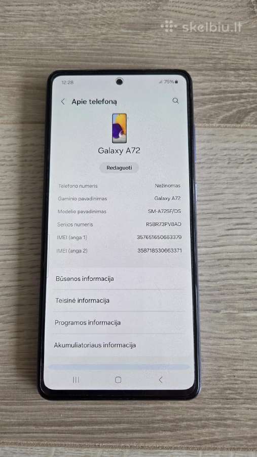 Naudotas A72 samsung telefonas - nuotraukos Nr. 4