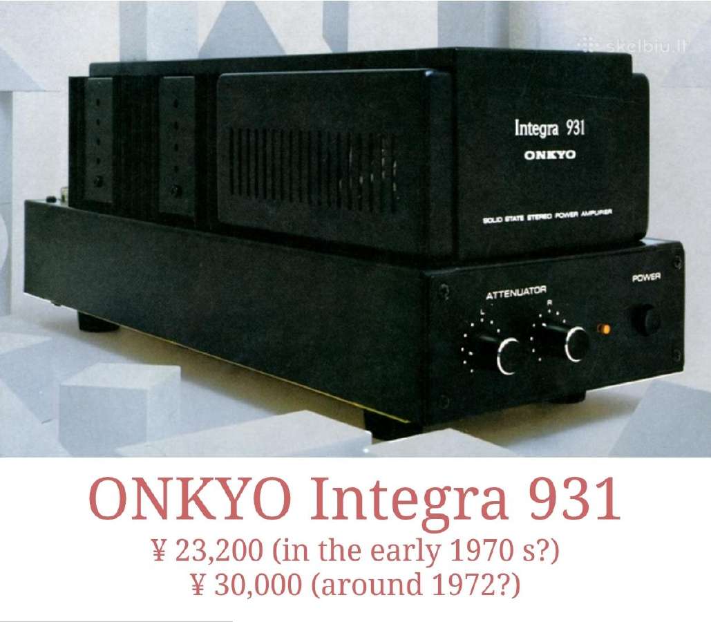 Kolekcinis Onkyo Integra 931 galios stiprintuvas - nuotraukos Nr. 2