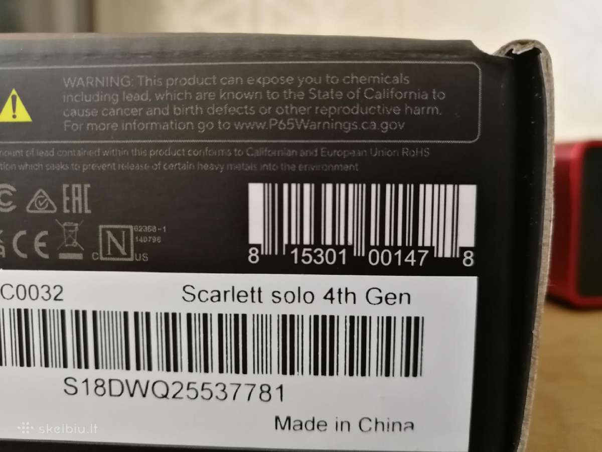Focusrite Scarlet Solo 4th gen - nauja, nenaudota - nuotraukos Nr. 3