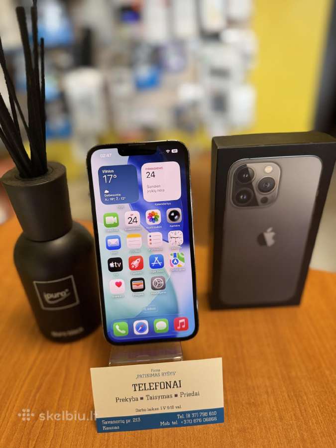 iPhone 13pro Graphite 256gb Su Garantija - nuotraukos Nr. 2