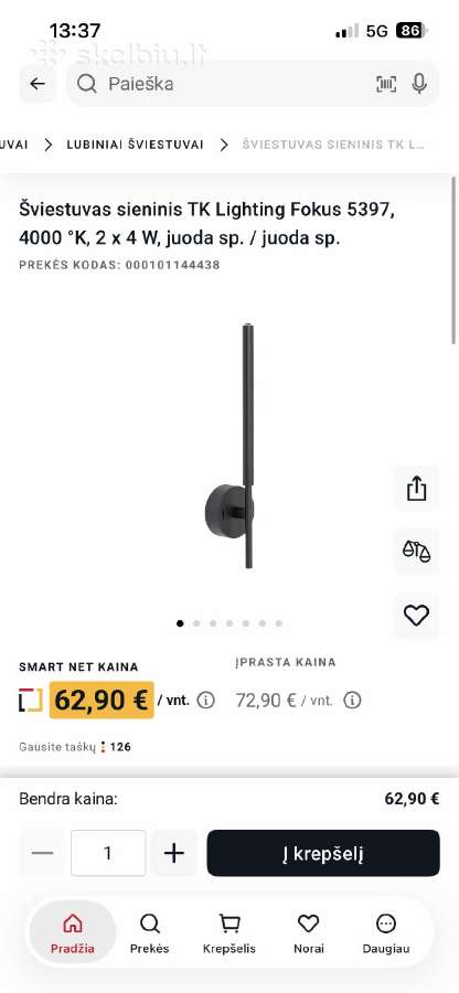 Naujas LED šviestuvas (su 2 metų garantija) - nuotraukos Nr. 5