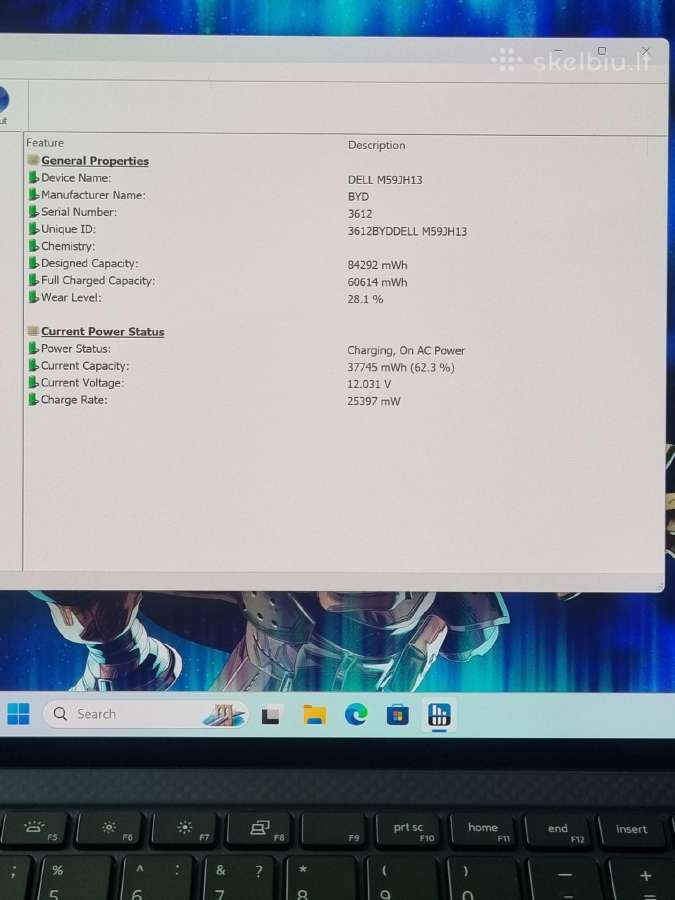 Dell Xps 15 9510 i7 Rtx 3050ti 4k - nuotraukos Nr. 8