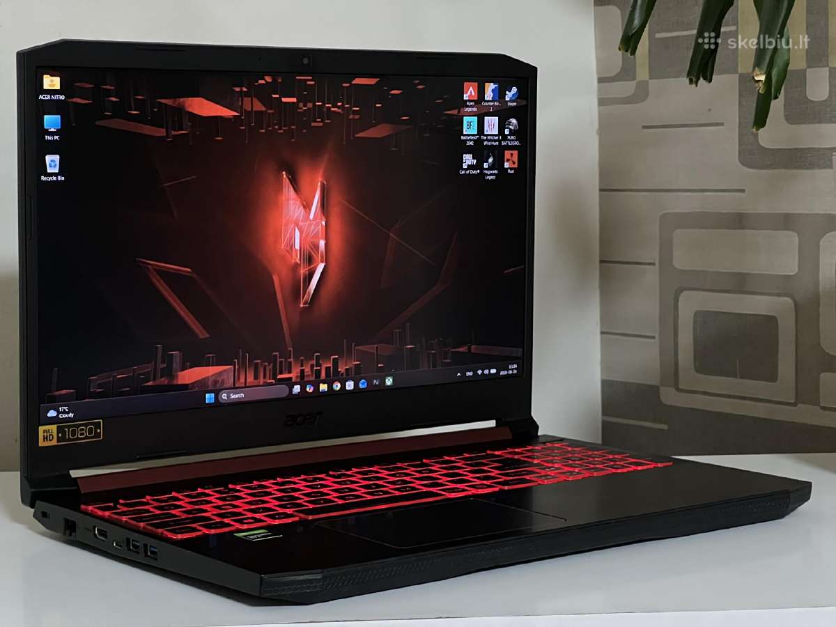 Parduodamas Acer Nitro 5 su Gtx 1050, I5-9k, 512gb - nuotraukos Nr. 2
