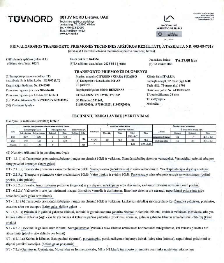 Parduodu Citroen Xsara Picasso - nuotraukos Nr. 17