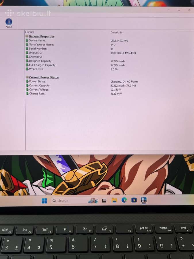 Dell Xps 15 9520 i7 Rtx 3050ti - nuotraukos Nr. 11