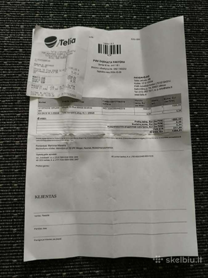 iPhone 16 plus 256gb su garantiniu - nuotraukos Nr. 4