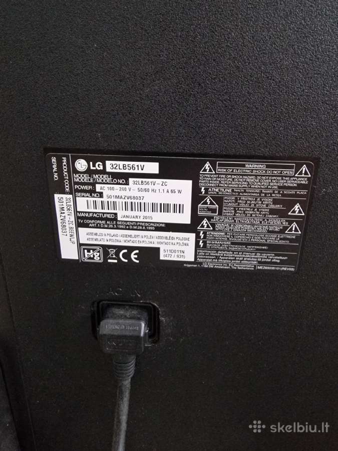 LG 32lb561v 32" Full HD LED televizorius - nuotraukos Nr. 3