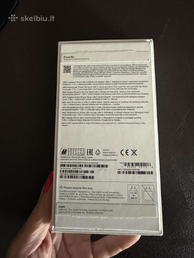 iPhone 16e 128 GB – kaip naujas - nuotraukos Nr. 2