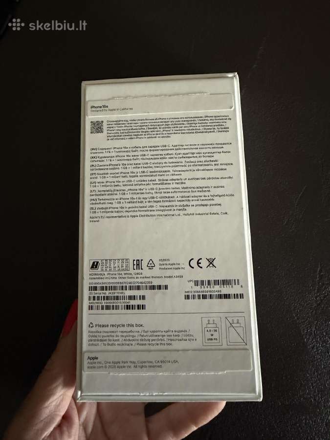 iPhone 16e 128 GB – kaip naujas - nuotraukos Nr. 3