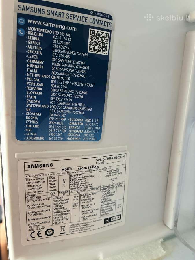 Samsung šaldytuvas Rb33j3205sa - nuotraukos Nr. 5