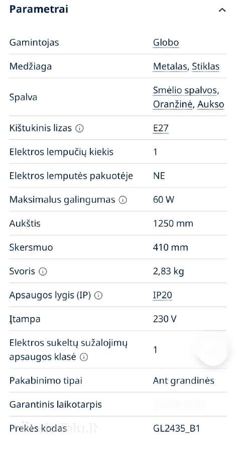 Pakabinamas šviestuvas "Safari " - nuotraukos Nr. 7