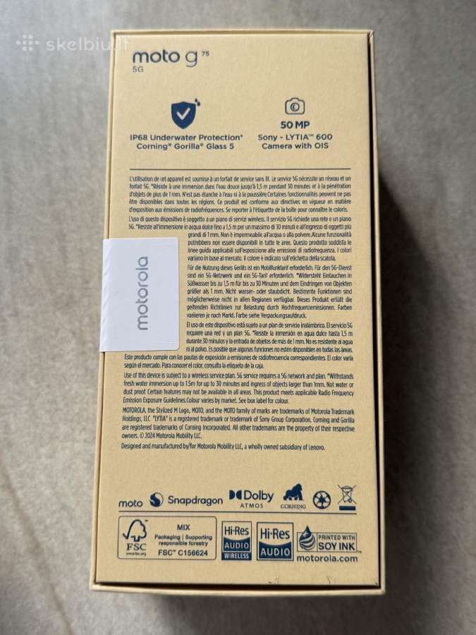 Nauja Motorola Moto G75 5G 128gb - 190 eur - nuotraukos Nr. 2
