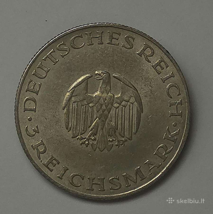 3 Reichsmark 1929 A (G. E. Lessing) - nuotraukos Nr. 8