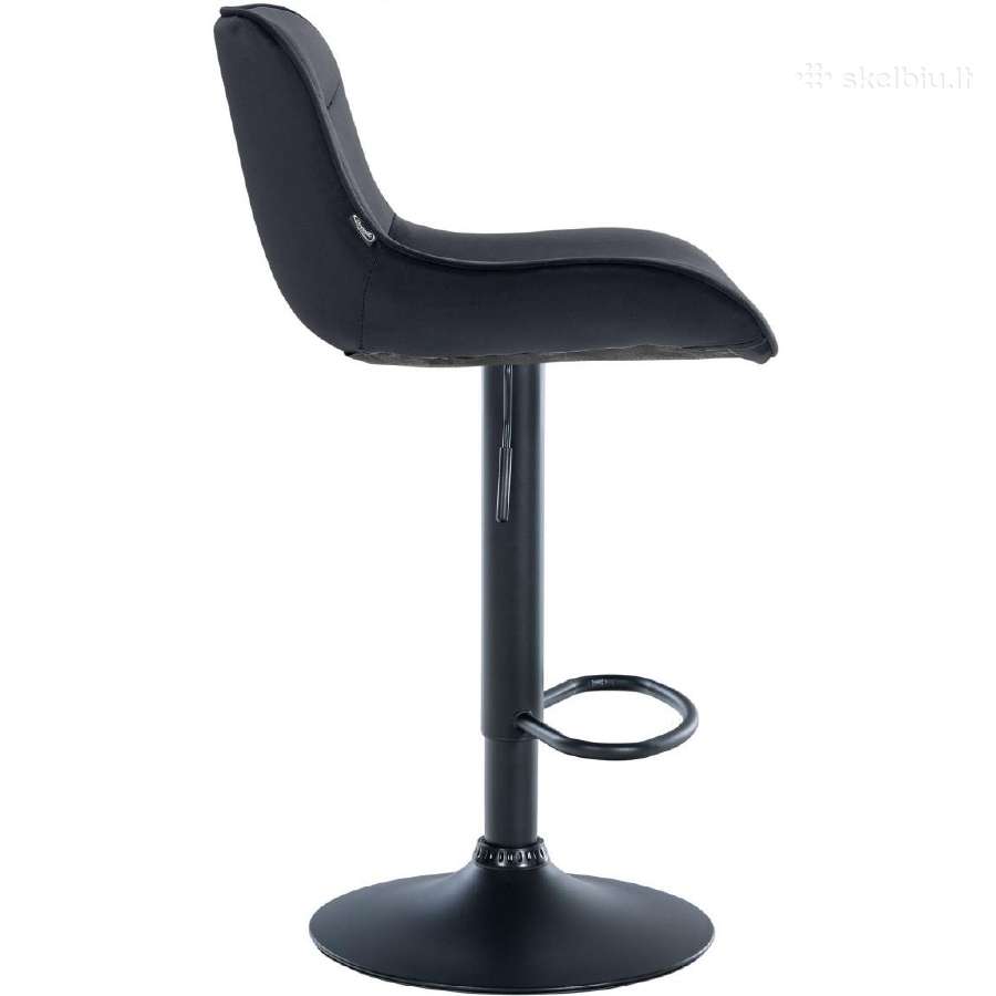 Baro kėdė Vonore Velvetas juodas nauja - nuotraukos Nr. 4
