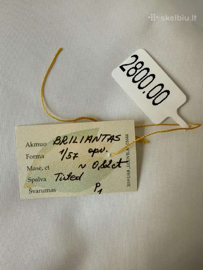 Vieno akmens žiedas su natūraliu briliantu - nuotraukos Nr. 4