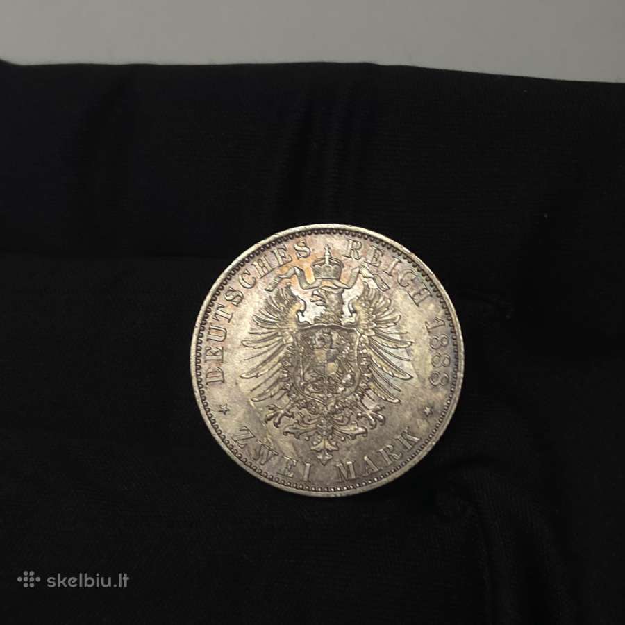 2 Mark 1888 A Prūsija (Frydrichas III) - nuotraukos Nr. 6