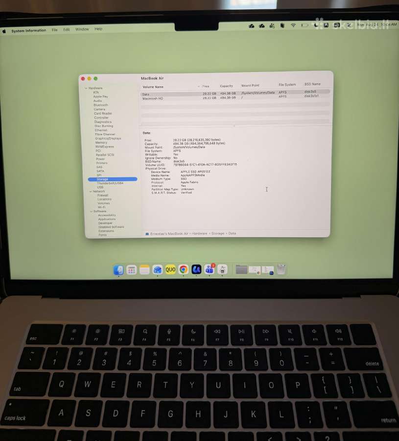 MacBook Air M4 15" 10c Gpu/24gb/512gb (Sky Blue) - nuotraukos Nr. 6