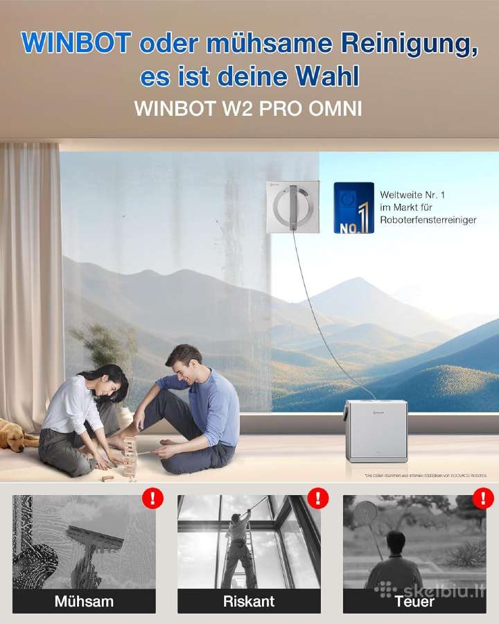 Ecovacs Winbot W2 Pro Omni langų valymo robotas - nuotraukos Nr. 2