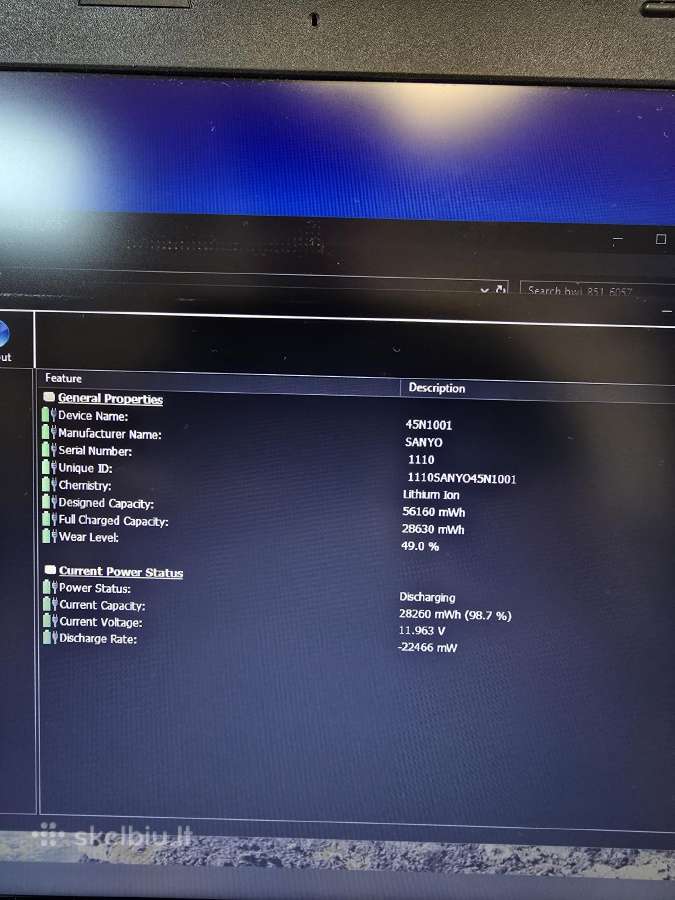 Lenovo Thinkpad T430 i5-3320m / 8gb / 128gb SSD - nuotraukos Nr. 13
