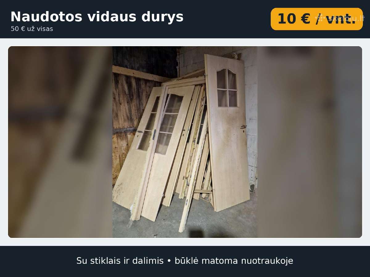 Įvairūs daiktai – stiklinė pertvara ir kt. - nuotraukos Nr. 9