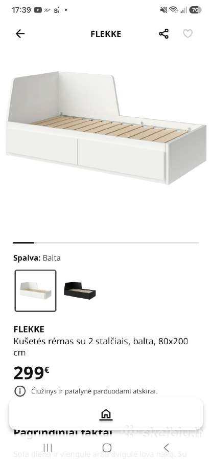 Ikea lova Flekke - nuotraukos Nr. 3