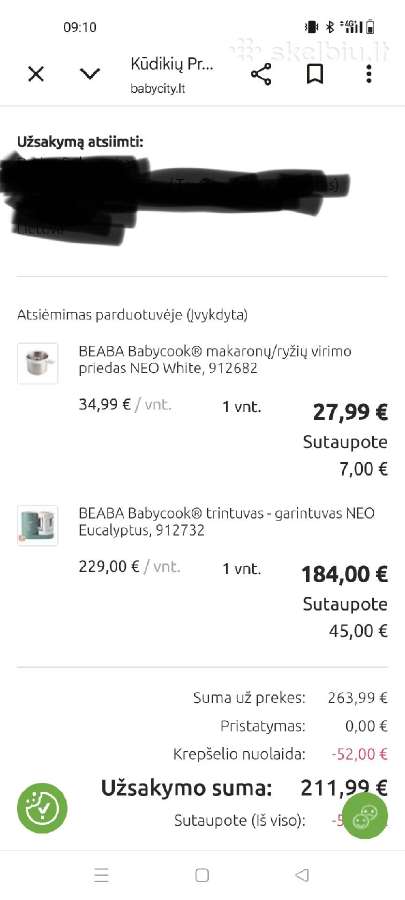 Beaba Babycook Neo garintuvas trintuvas - nuotraukos Nr. 12