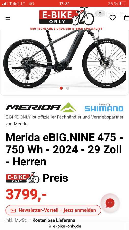 Merida ebig nine 475 - nuotraukos Nr. 8