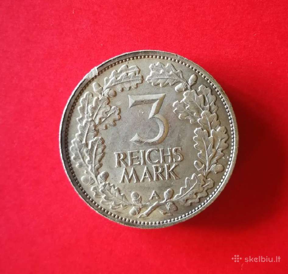 Vokietija 3 reichsmarkės, 1925 - nuotraukos Nr. 2