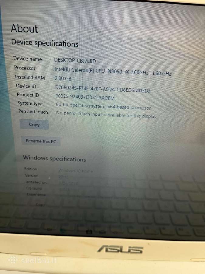 Asus E402s Nešiojamas kompiuteris - nuotraukos Nr. 6