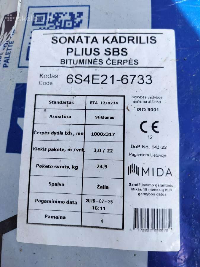 Parduodamos bituminės čerpelės - nuotraukos Nr. 2