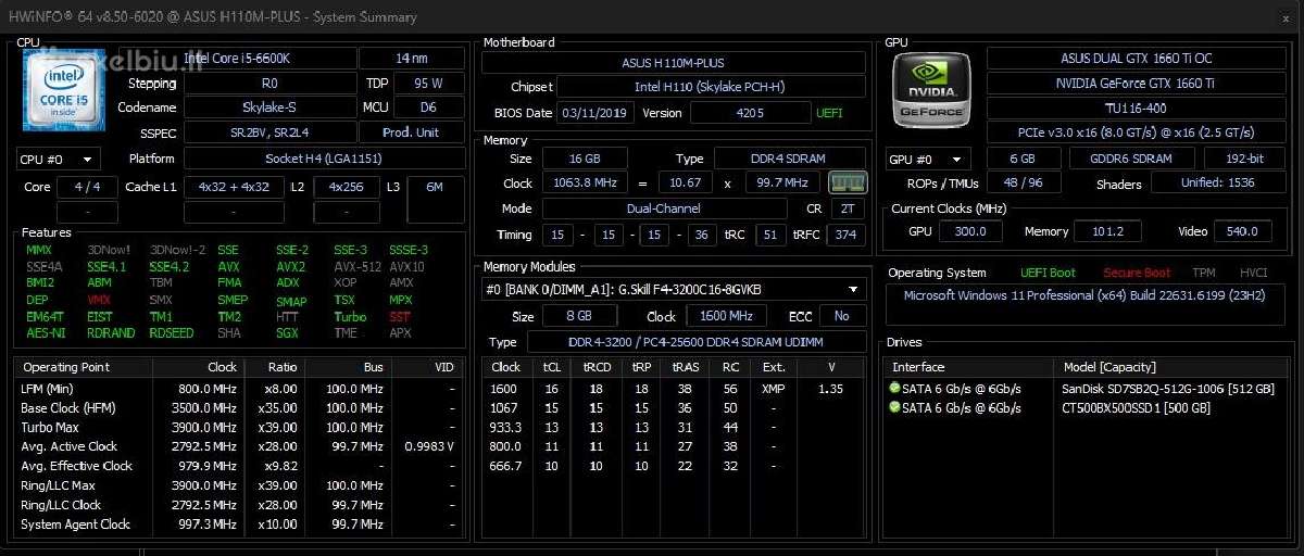 I5-6600k / Gtx 1660 Ti 6gb / 16gb / 1tb SSD - nuotraukos Nr. 3