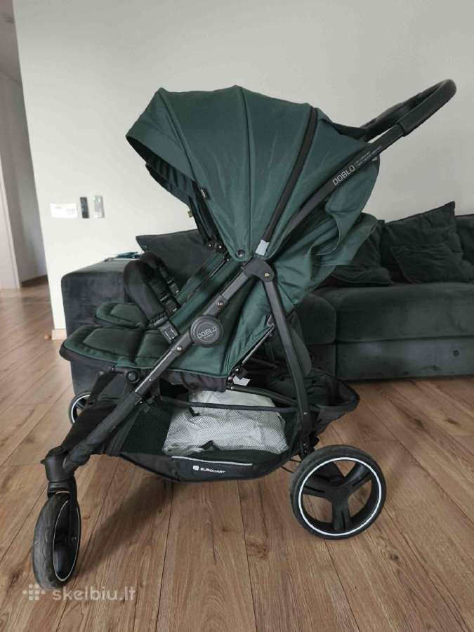 Dvynukų vežimėlis Euro-cart Doblo, Jungle - nuotraukos Nr. 4