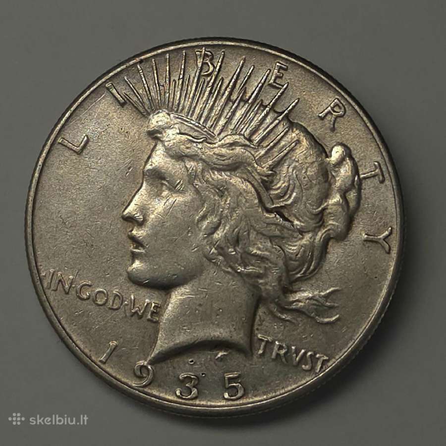 Sidabrinis JAV doleris – Peace Dollar (1935 m.) - nuotraukos Nr. 4