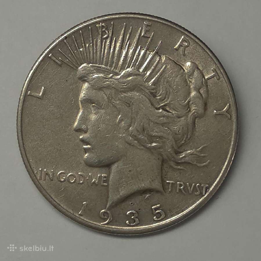 Sidabrinis JAV doleris – Peace Dollar (1935 m.) - nuotraukos Nr. 6