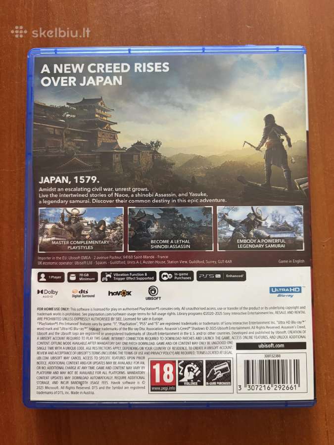 Assasins Creed Shadows ps5 - nuotraukos Nr. 2