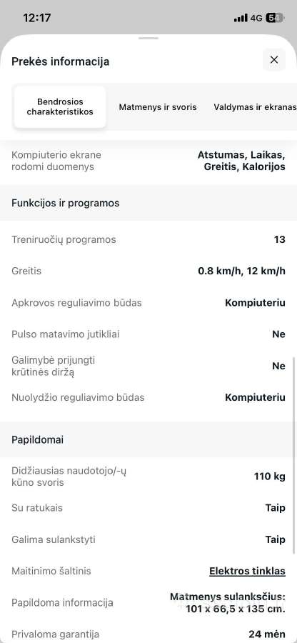 Bėgimo takelis One Fitness Be4540, 1286 W - nuotraukos Nr. 5