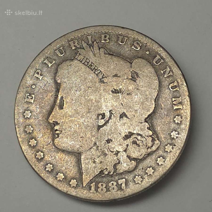JAV doleris – Morgan Dollar 1887-o (New Orleans) - nuotraukos Nr. 7
