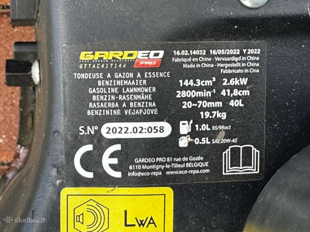 Savaeigė benzininė vejapjovė Gardeo B&s 42 cm - nuotraukos Nr. 7
