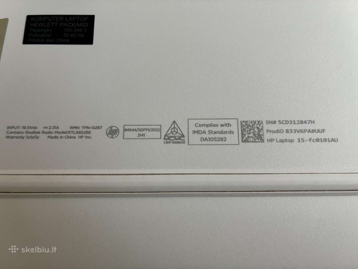 Hp 15-fc0101au - nuotraukos Nr. 6
