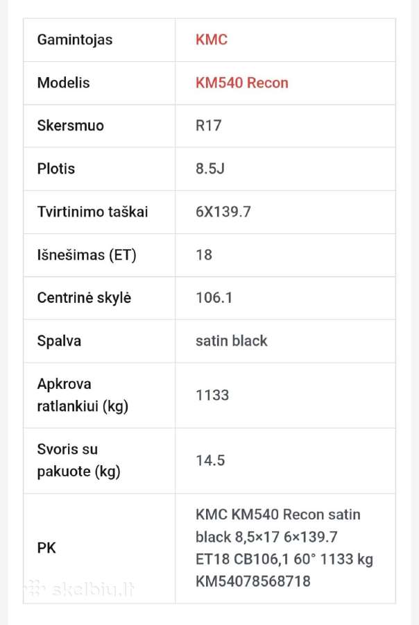 Kmc Ratlankiai su padangomis - nuotraukos Nr. 6