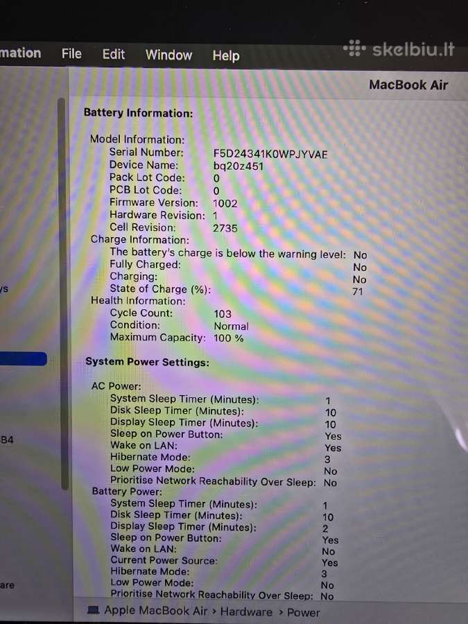 Apple MacBook Air A2337 su M1 procesoriumi - nuotraukos Nr. 10