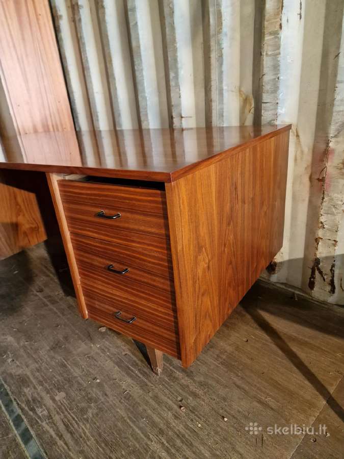 Vintažinis riešutmedžio rašomojo stalas - nuotraukos Nr. 6