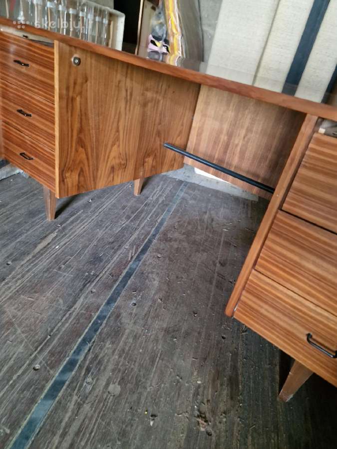 Vintažinis riešutmedžio rašomojo stalas - nuotraukos Nr. 13