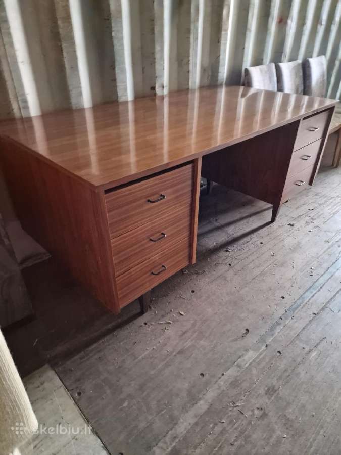 Vintažinis riešutmedžio rašomojo stalas - nuotraukos Nr. 23